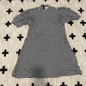 Ganni Gingham Crepe Dress